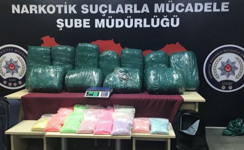 İzmir'de eş zamanlı uyuşturucu operasyonu