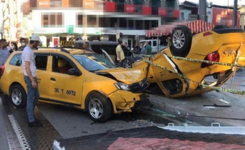 İzmir'in göbeğinde akıl almaz kaza: 2 yaralı!