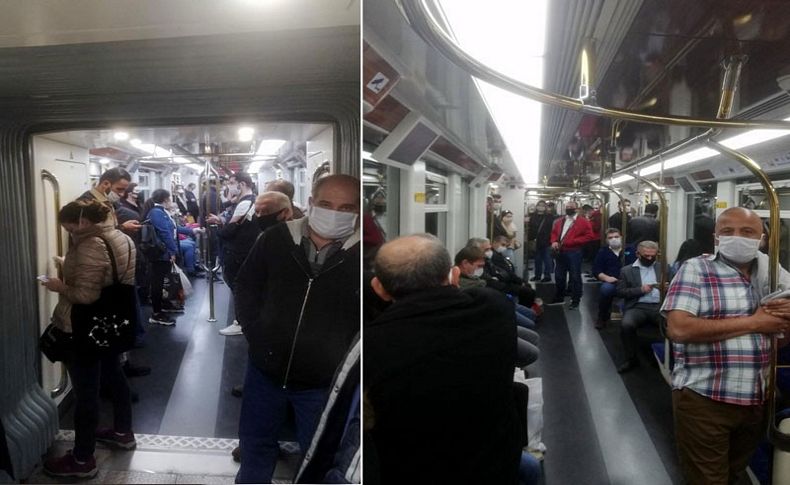 İzmir Metrosu'nda 'yok artık' dedirten görüntüler!