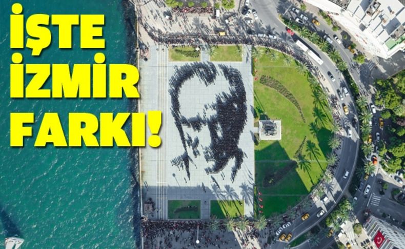 İzmir’de 10 Kasım farkı: 2 bin 400 kişiden Atatürk portresi