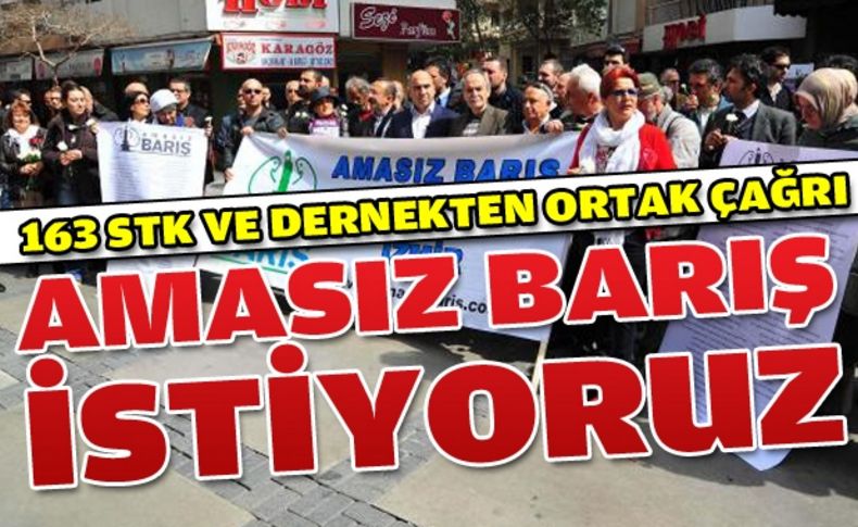 İzmir'de 163 STK'dan çözüm sürecine destek eylemi