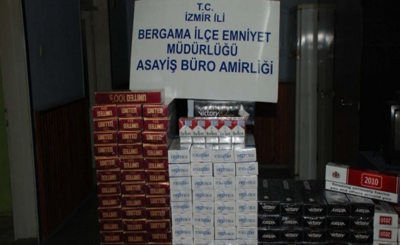 İzmir'de kaçak sigara operasyonu:  2 bin 20 paket