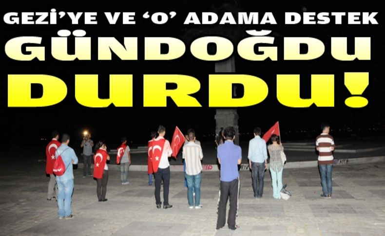 İzmir'den 'duran adam'a destek