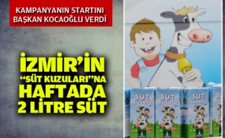 İzmir’in “Süt Kuzuları”na haftada 2 litre süt