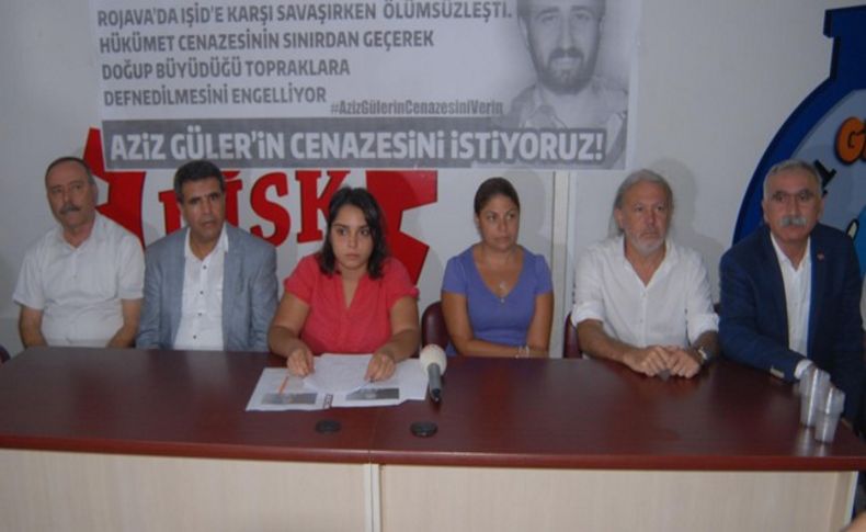 IŞİD ile çatışmada ölen Aziz Güler'in cenazesinin getirilmesi için İzmir'den çağrı