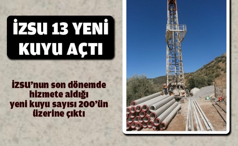 İZSU 13 yeni kuyu daha açtı