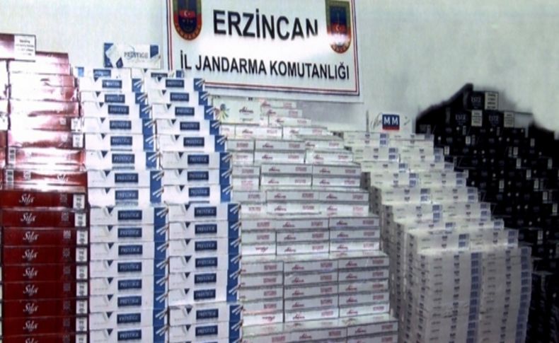 Jandarma 57 bin 130 paket kaçak sigara ele geçirdi
