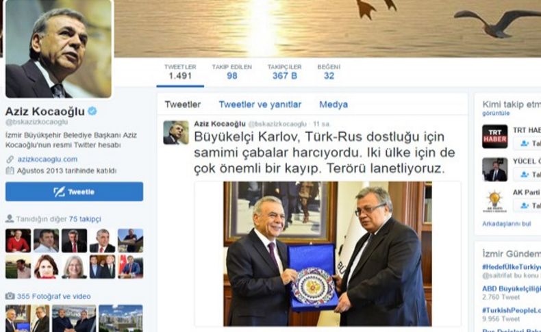 Karlov suikastının ardından Kocaoğlu fotoğraf paylaştı