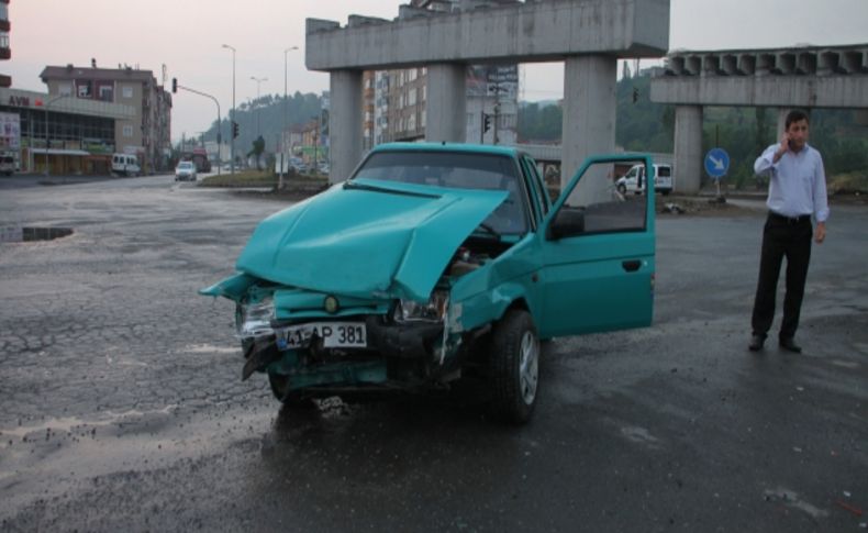 Kaza yapan sürücü ve yakınları arasında tartışma yaşandı