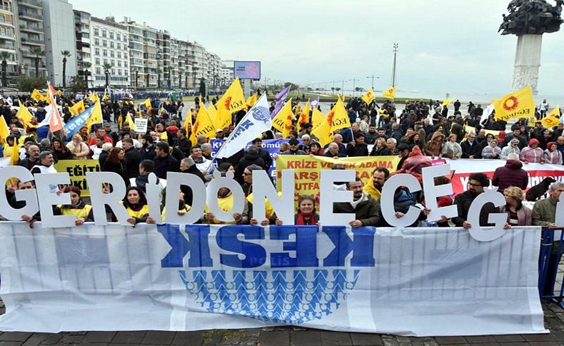 KESK'ten İzmir'de bölgesel miting