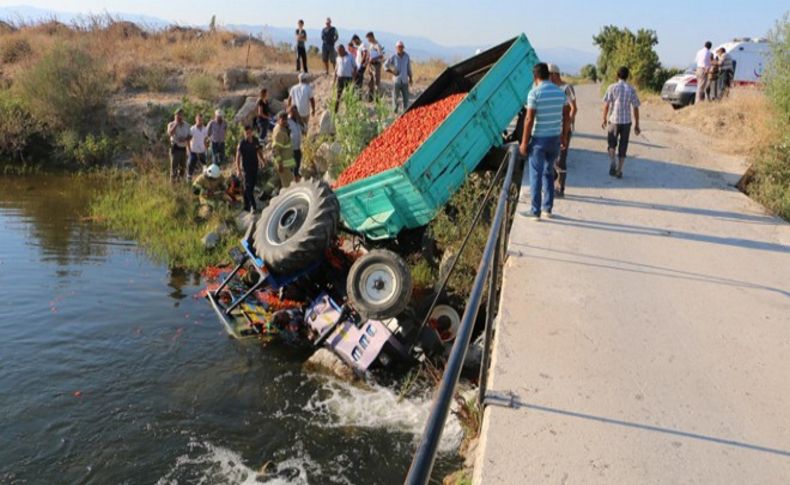 Kınık'ta traktör devrildi: 1 ölü