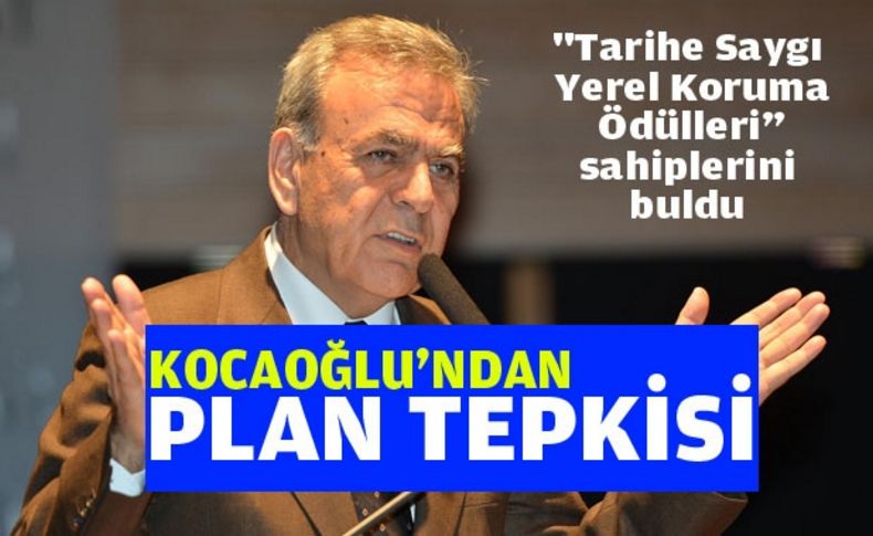 Kocaoğlu'ndan ödül töreninde plan tepkisi