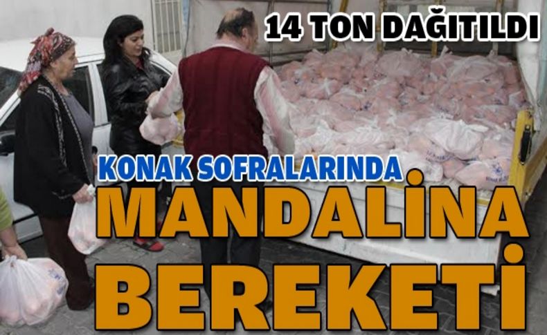 Konak sofralarında   mandalina bereketi