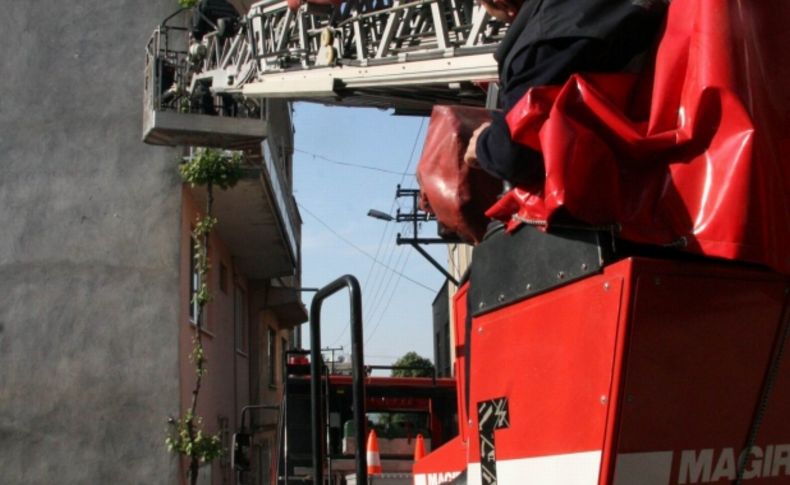 Kurtarmak için itfaiyenin seferber olduğu kedi, diğer evin çatısına sıçradı