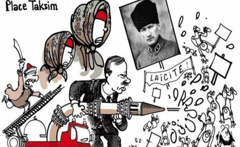 Le Monde gazetesindeki Türkiye karikatürü