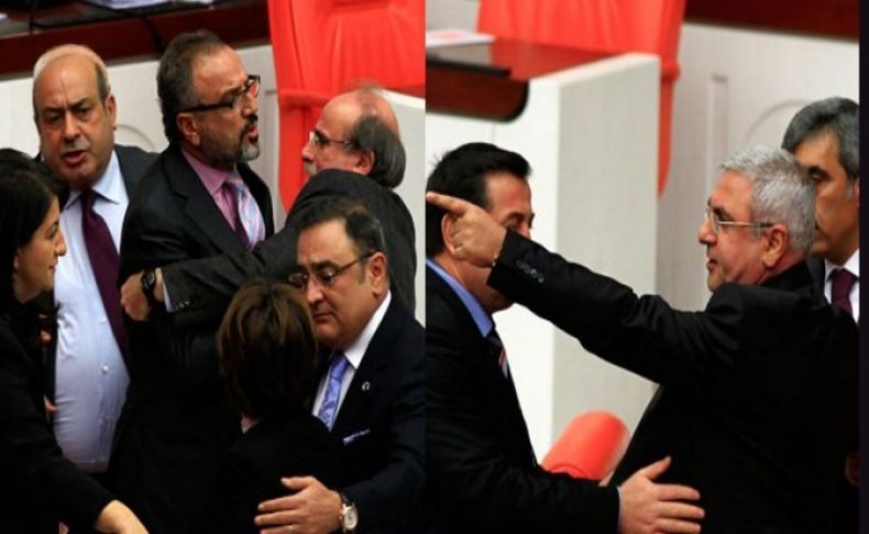 Meclis'te yine bardaklı kavga..