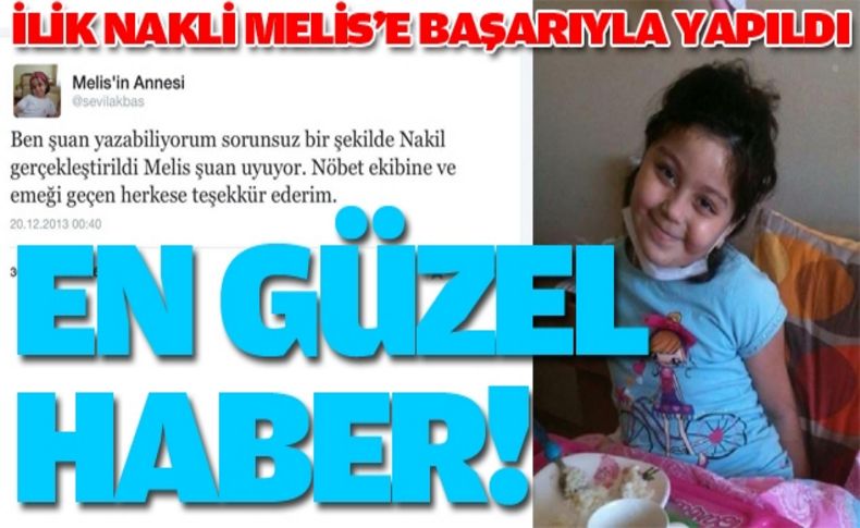 Melis'ten en güzel haber!