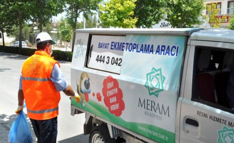 Meram'da 6 ayda 30 ton bayat ekmek toplandı