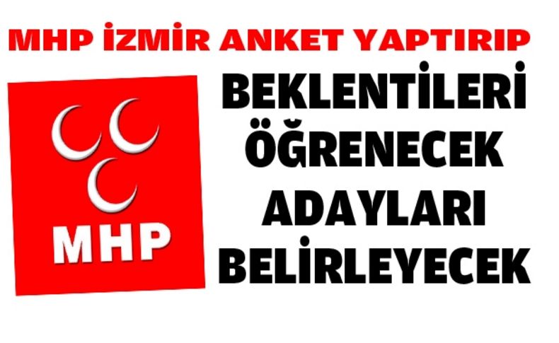 MHP anket yaptırıp beklentileri öğrenecek