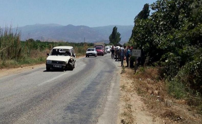 Otomobille motosiklet çarpıştı: 1 yaralı