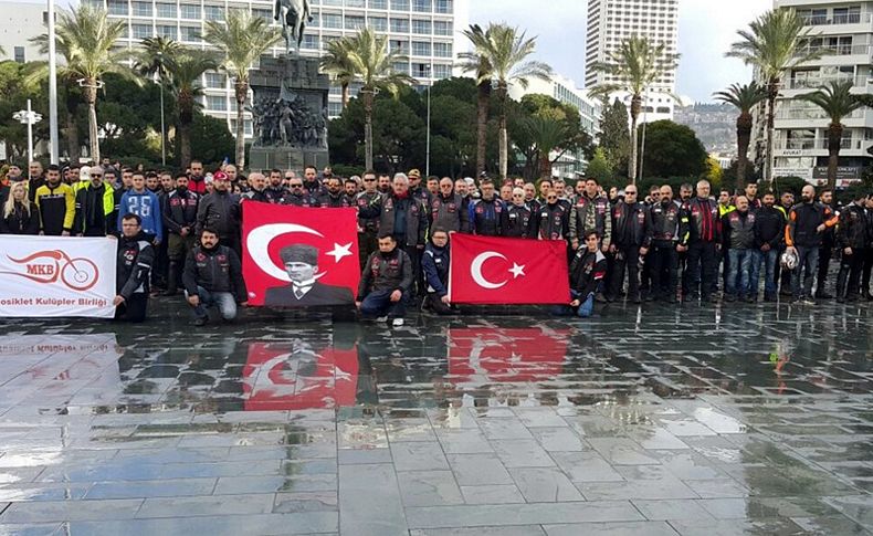 Motosiklet tutkunlarından Afrin şehitlerine saygı sürüşü