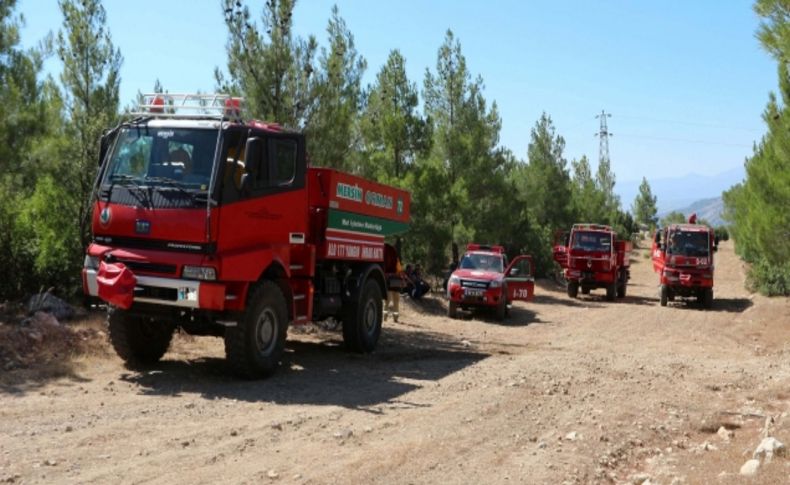 Mut'ta 10 dönüm ormanlık alan yandı