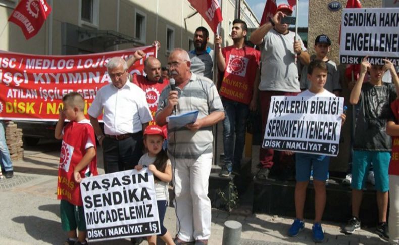 Nakliyat-İş üyelerinden işten çıkarma protestosu