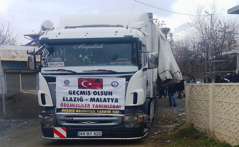 Ödemişlilerin yardımları Elazığ’a ulaştı