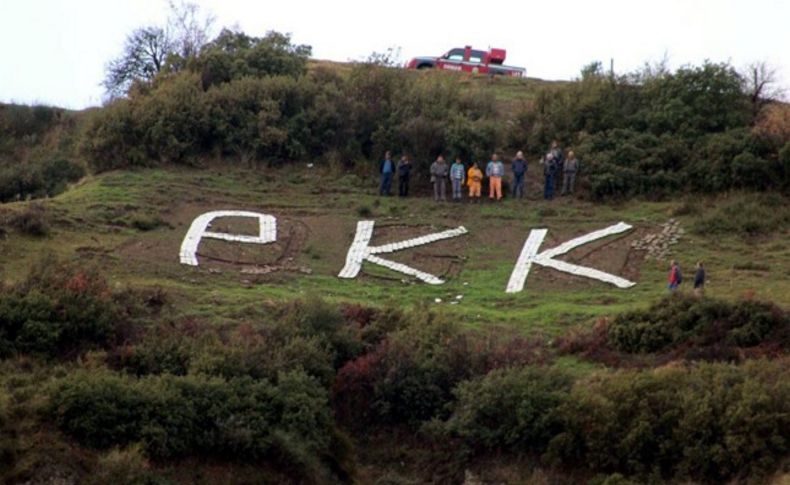 Manisa'da dağdaki 'OGM' yazısı 'PKK' ile değiştirildi