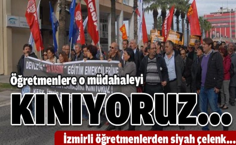 Öğretmenlere müdahaleye protesto