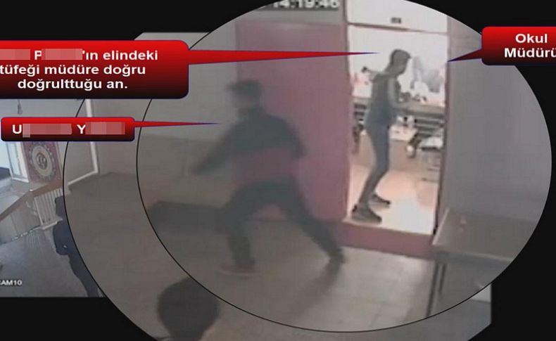 Okul müdürüne saldırı, güvenlik kamerasında