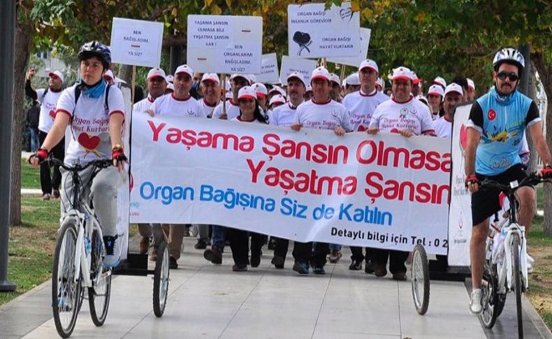 Organ bağışına dikkat çekmek için yürüdüler