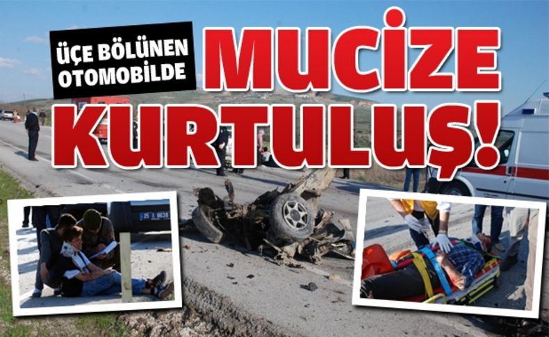 Otomobil üçe bölündü: 8 yaralı