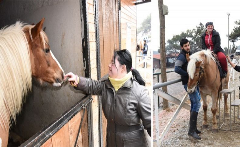 Özel ilgiye ihtiyaç duyan çocuklara atla terapi