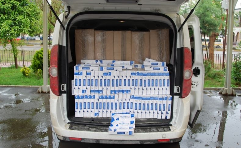 Polisin takip aldığı araçtan 20 bin paket kaçak sigara çıktı