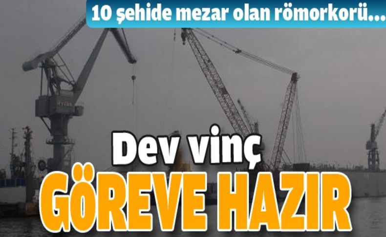 Römorkör için dev vinç geldi