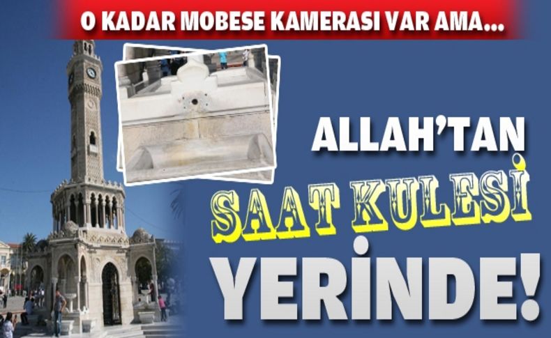 Saat Kulesi'nin çeşmeleri yine çalındı