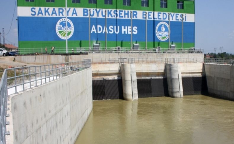 Sakarya Nehri'nde ilk HES'te elektrik üretimi başladı