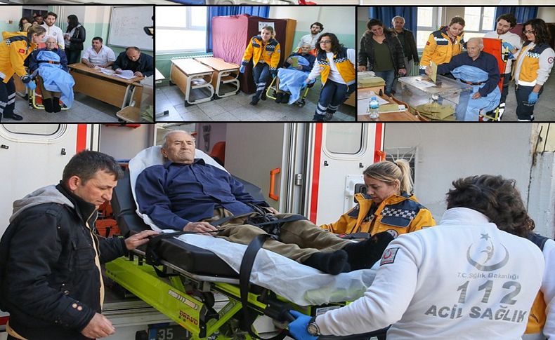 Sandığa ambulansla servis