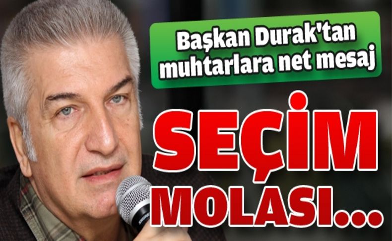 Seçim molası yok