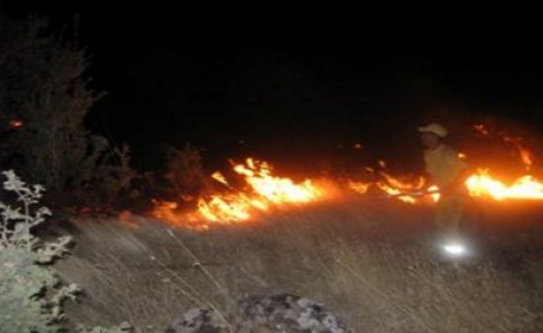 Selendi’de iki yerde çıkan yangında 5 hektar alan zarar gördü