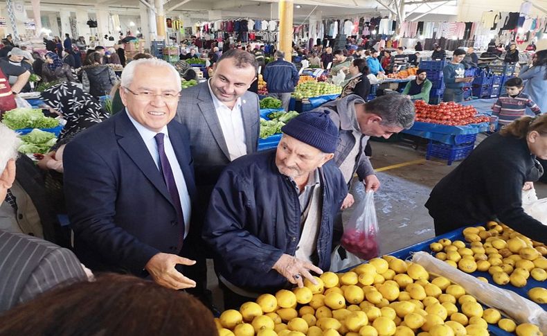 Selvitopu ve Arslan pazaryerinde destek istediler