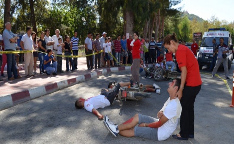 Silifke'de ilk yardım tatbikatı