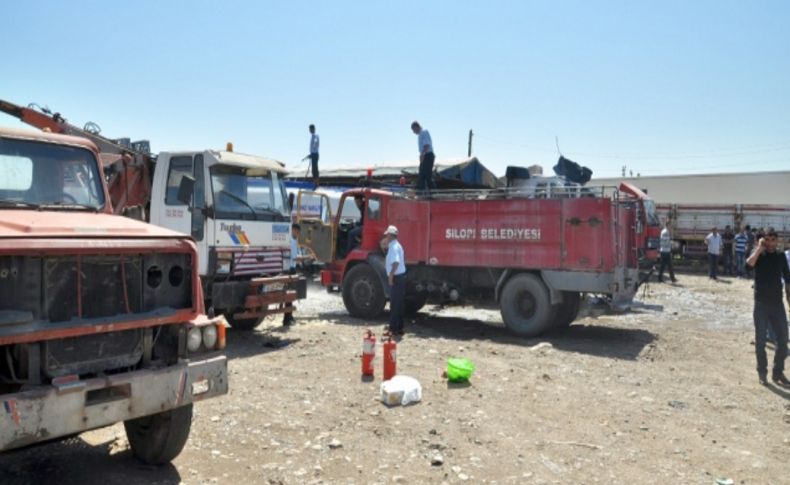 Silopi’de kaynak yapılan yakıt tankeri patladı: 1 ölü, 2 yaralı