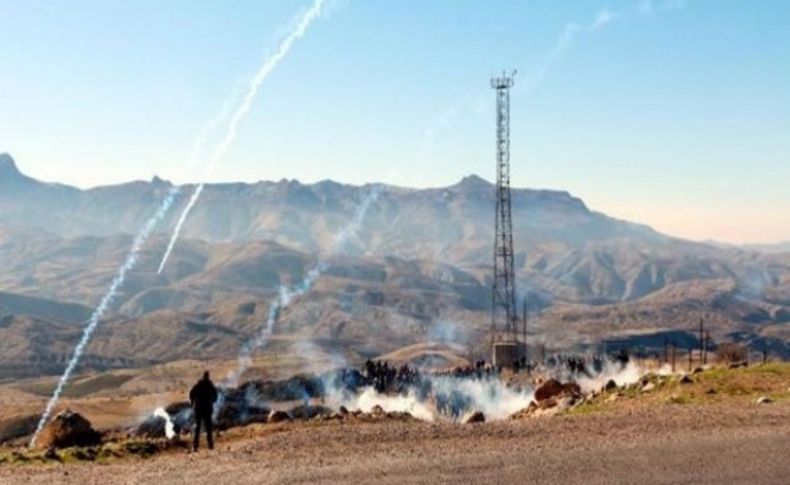 Şırnak'ta HDP'lilerin protestosuna polis müdahalesi