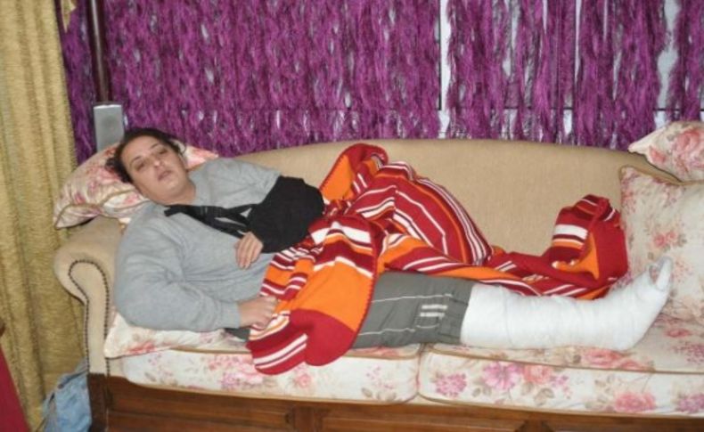 Sokağı kapatan kamyonlar nedeniyle çıkan tartışmada bir kadın darp edildi