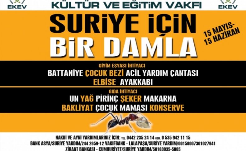Suriyeli savaş mağdurları için yardım toplanacak