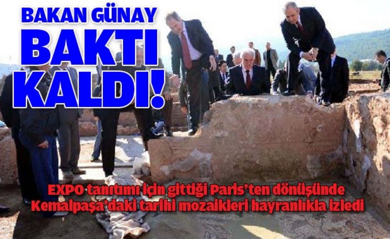 Tarihi mozaikler Bakan Günay'ı büyüledi