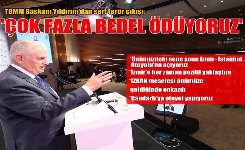 TBMM Başkanı Yıldırım: Çok fazla bedel ödüyoruz