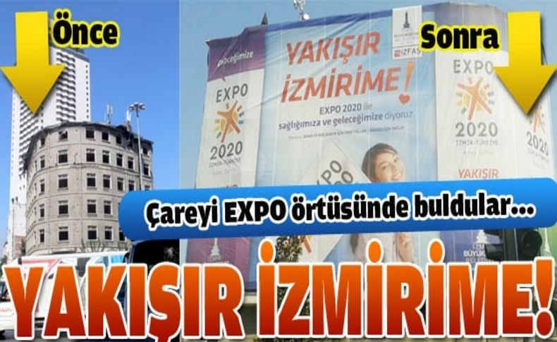 Tehlike saçan tarihi binaya EXPO makyajı